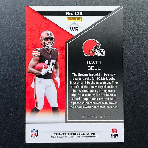 David Bell RC - 2022 Rookies and Stars #128 - Picture 2 of 2